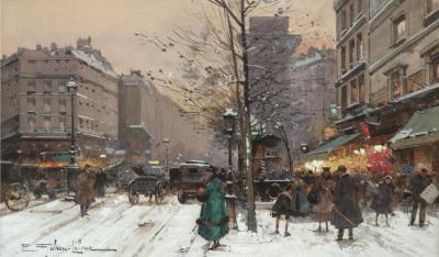 La Porte St Martin Artwork by Eugene Galien-Laloue