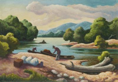 Current River Artwork by Thomas Hart Benton