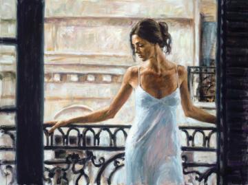 Balcony At Buenos Aires I Artwork by Fabian Perez
