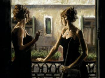 Balcony At Buenos Aires Iv Artwork by Fabian Perez