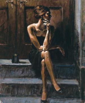 Black Purse Artwork by Fabian Perez