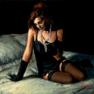 Guantes Negras Artwork by Fabian Perez