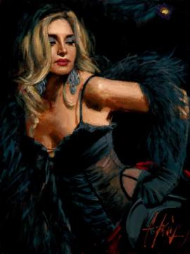 Lori With Black Hat Artwork by Fabian Perez