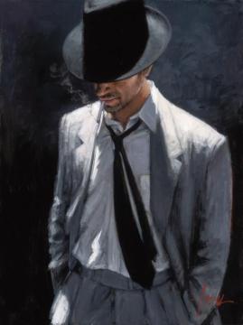 Man In White Suit Iv Artwork by Fabian Perez