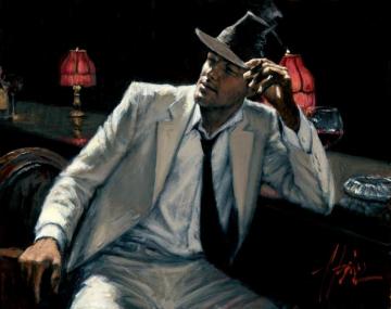 Man In White Suit V Artwork by Fabian Perez