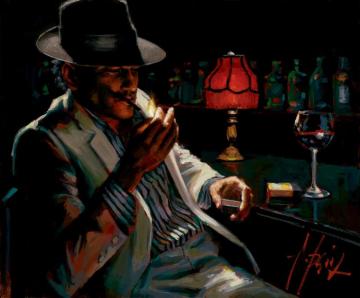 Man Lighting A Cigarette V Artwork by Fabian Perez
