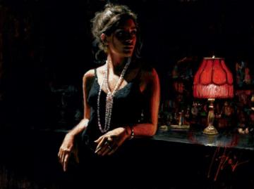 Marina With Red Light Artwork by Fabian Perez
