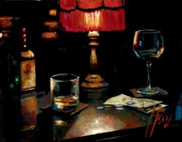 Noches De Malavida Con Whiskey And Red Artwork by Fabian Perez