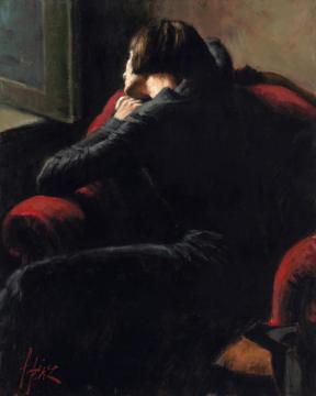 Rojo Sillon I Artwork by Fabian Perez