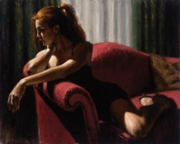 Rojo Sillon Artwork by Fabian Perez