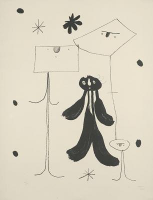 Les Hommes Artwork by Joan Miró