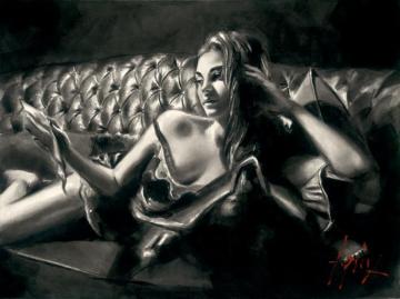 Saba With Letter Iv Artwork by Fabian Perez