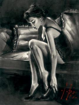 Study For Blue And Red Iii Artwork by Fabian Perez