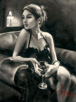 Tess By The Light Ii Artwork by Fabian Perez
