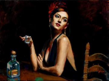The Singer With Tequilla Artwork by Fabian Perez