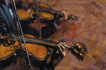 Violins Artwork by Fabian Perez