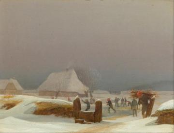 Winter Lanscape From Funen Artwork by Wilhelm Bendz