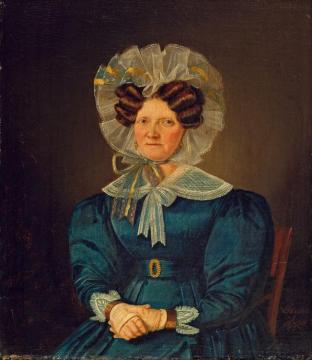 Portrait Of Mette Sophie Fuglsang,the Artist's Aunt Artwork by Wilhelm Bendz