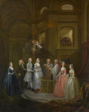 The Wedding Of Stephen Beckingham And Mary Cox Artwork by William Hogarth