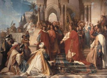 The Court Of Emperor Frederick Ii In Palermo Artwork by Arthur Georg von Ramberg
