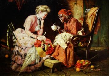 Reading Tea Leaves Artwork by Harry Roseland