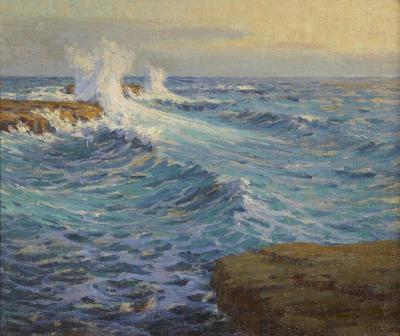 The Mighty Deep, 1918 Artwork by Granville Redmond