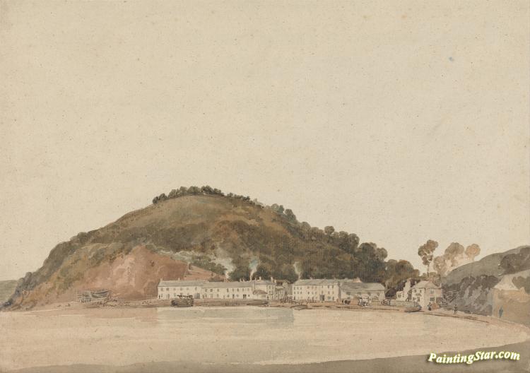 Headland On The Coast Of South Devon,possibly Shaldon Artwork by Thomas Girtin