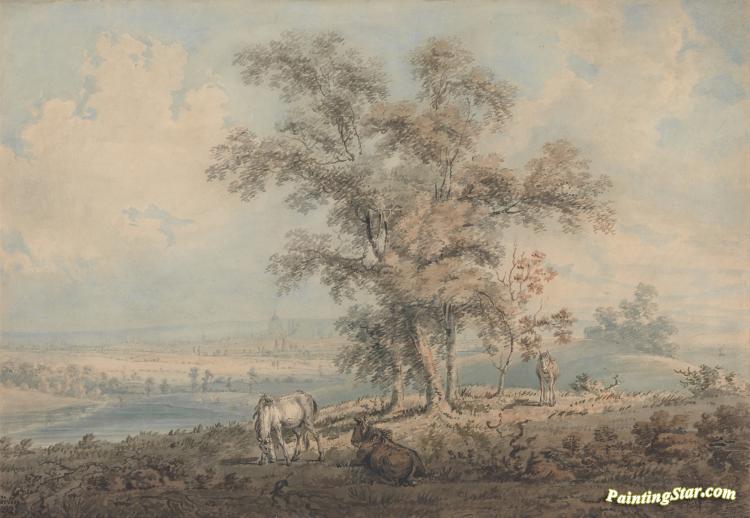 London From Highgate Hill Artwork by Thomas Girtin