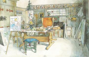 Carl Larsson's Studio,right Artwork by Carl Larsson
