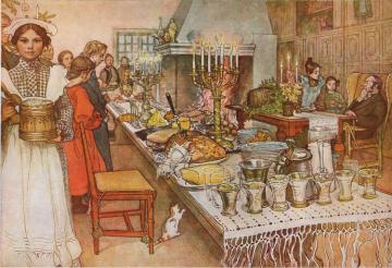Christmas Eve(1904-1905) Artwork by Carl Larsson