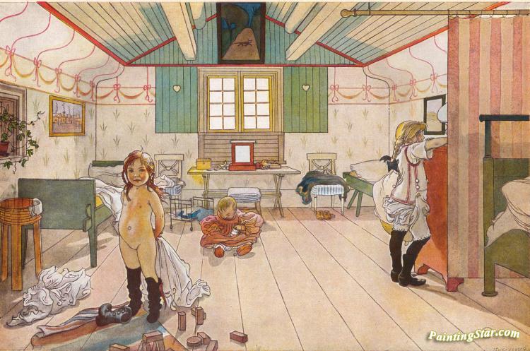 The Small Girls Room Artwork by Carl Larsson
