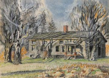Long House,north Of Wyoming Village,1951 Artwork by Charles Burchfield