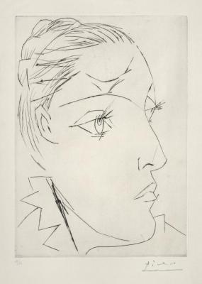 Portrait Of Dora Maar In A Chignon Artwork by Pablo Picasso