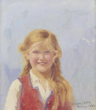 Portrait Of A Young Girl(1921) Artwork by Hans Dahl