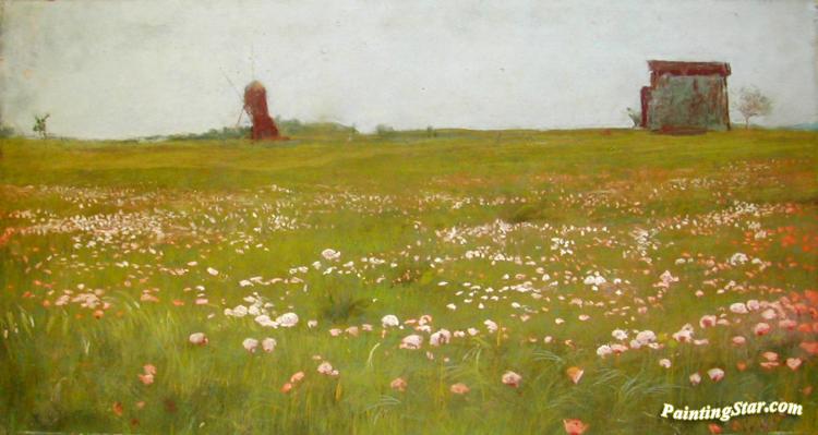 The Campagna Romana With Poppies(1893) Artwork by Giulio Aristide Sartorio