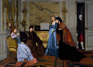 Elegant Figures In A Salon Artwork by Alfred Stevens