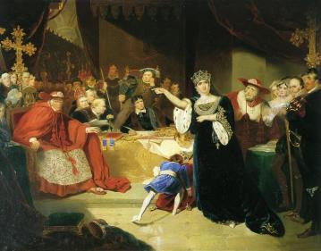 The Court For The Trial Of Queen Katharine, 1817 Artwork by George Henry Harlow