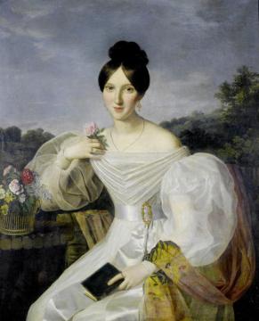Lady In A White Dress Artwork by Ferdinand Georg Waldmuller