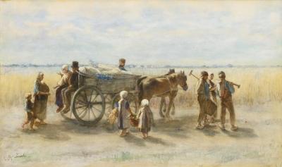 Potato Harvest (de Aardappeloogst) Artwork by Jozef Israels