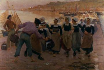 Les Sardinières De Concarneau Artwork by Alfred Guillou
