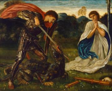 St George Kills The Dragon Vi Artwork by Sir Edward Burne Jones