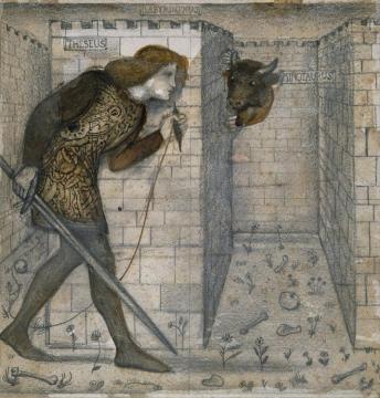 Tile Design,theseus And The Minotaur In The Labyrinth Artwork by Sir Edward Burne Jones
