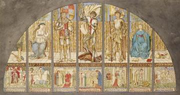 Vespertina Quieswars Of The Roses,edward Iv,henry Vi,st George With Allegory Artwork by Sir Edward Burne Jones