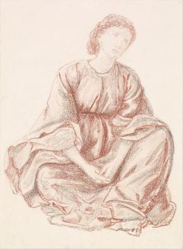 Green Summer,drapery Study For The Central Figure Artwork by Sir Edward Burne Jones