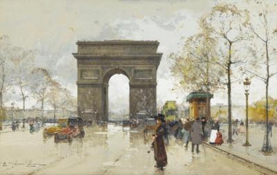L'arc De Triomphe Artwork by Eugene Galien-Laloue