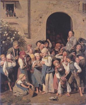 After The School Artwork by Ferdinand Georg Waldmuller