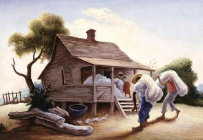 Back From The Fields, Louisiana Artwork by Thomas Hart Benton