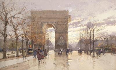 L'arc De Triomphe I Artwork by Eugene Galien-Laloue