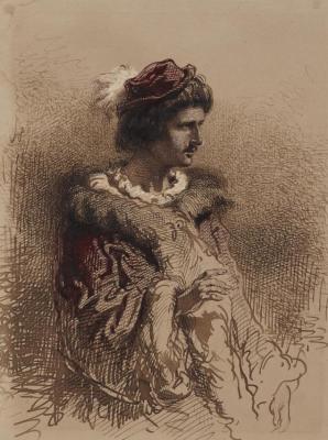 Half-length Male Figure In Sixteenth-century Costume Artwork by Paul Gavarni
