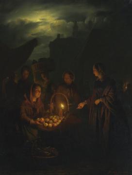 The Apple Seller Artwork by Petrus van Schendel